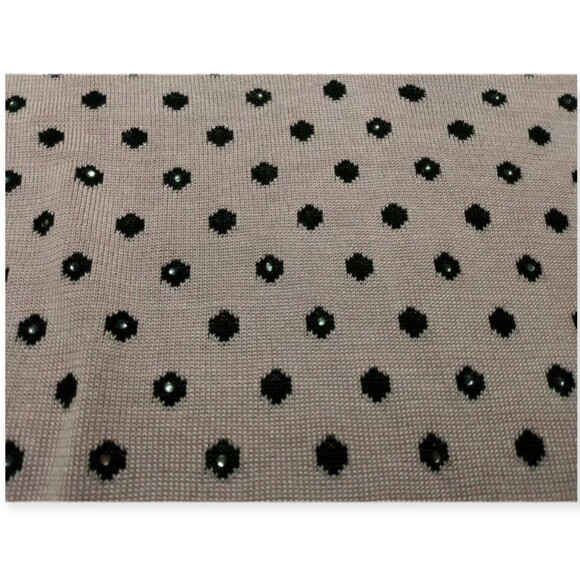 Mel & Lisa Women Top Long Sleeve Pink Polka Dot Rhinestone Size M Barbiecore - Picture 4 of 6